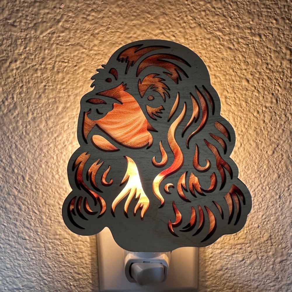 Dog Breed Cocker Spaniel Dog‎ Head Handmade Night Light - Picture 5 of 7